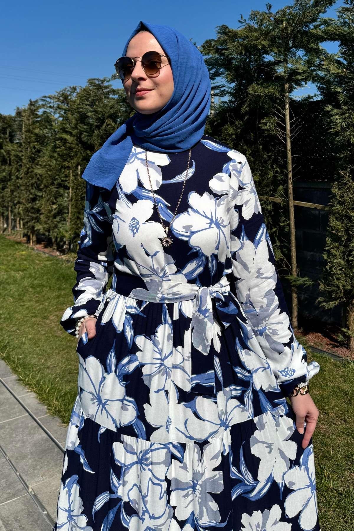 Hürrem Elbise Saks | Rabia Şamlı | Tesettür Giyim, Elbise ve Kadın Giyim Modası