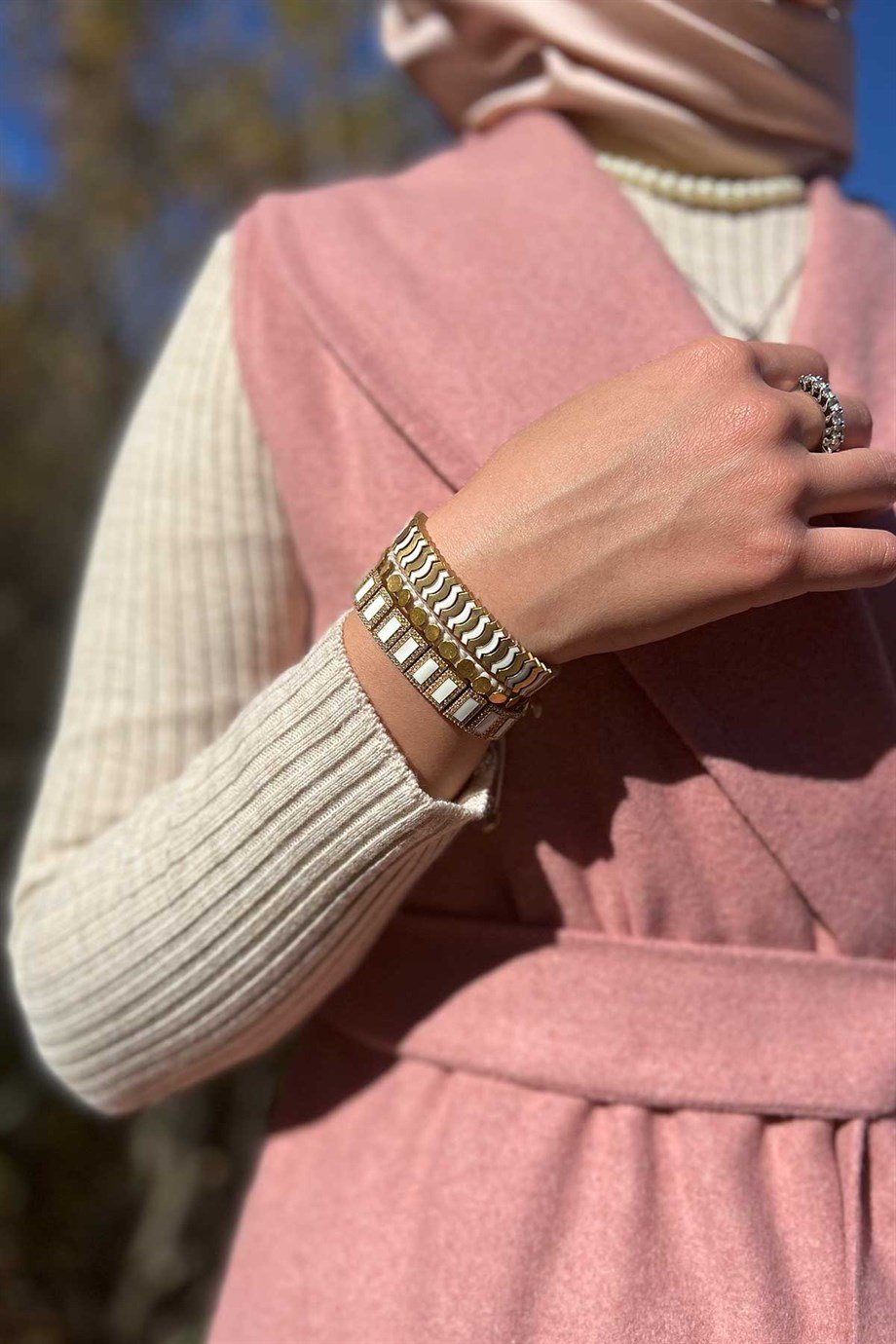 Beyaz Mineli Bileklik | BİLEKLİK