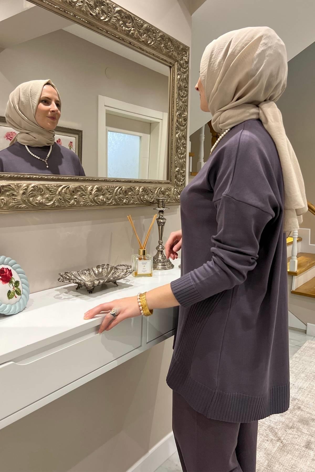Elfida Mint Triko Takım - Rabia Şamlı | Tesettür Giyim, Elbise ve Kadın Giyim Modası