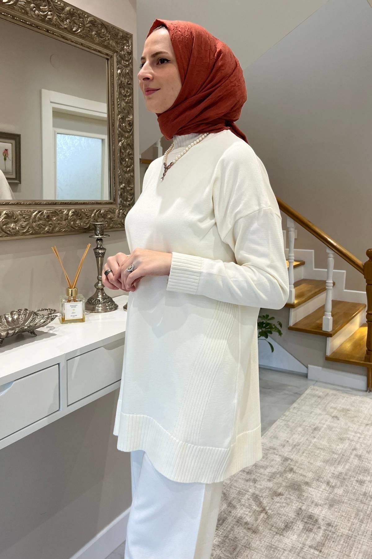 Elfida Mint Triko Takım - Rabia Şamlı | Tesettür Giyim, Elbise ve Kadın Giyim Modası
