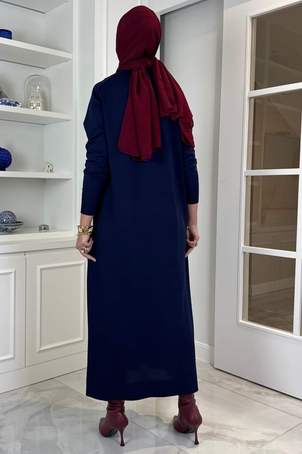 Karanfil Triko Elbise Taş | Rabia Şamlı | Tesettür Giyim, Elbise ve Kadın Giyim Modası