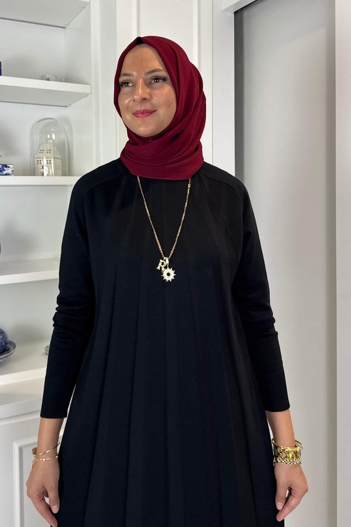 Karanfil Triko Elbise Taş | Rabia Şamlı | Tesettür Giyim, Elbise ve Kadın Giyim Modası