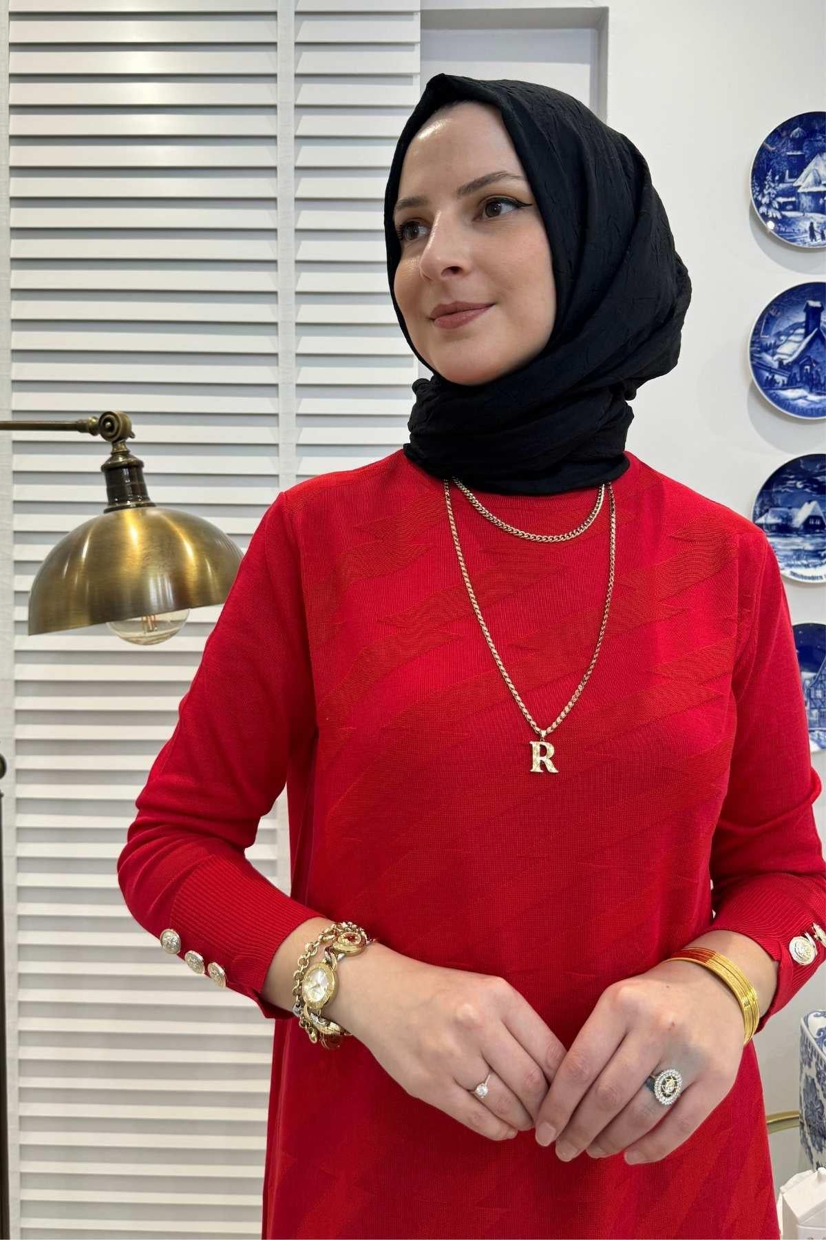 İzel Antrasit Triko Tunik | Rabia Şamlı | Tesettür Giyim, Elbise ve Kadın Giyim Modası