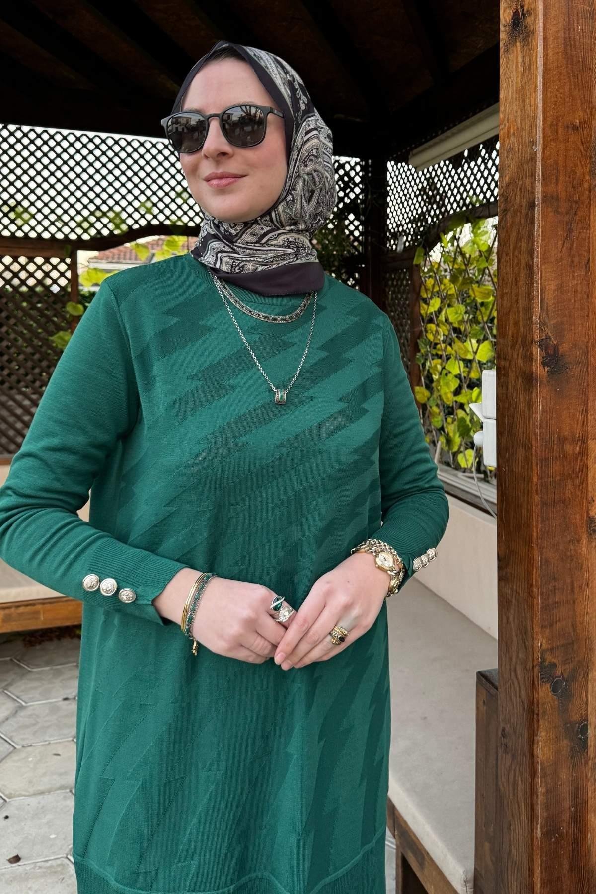 Bilge Siyah Triko Tunik | Rabia Şamlı | Tesettür Giyim, Elbise ve Kadın Giyim Modası