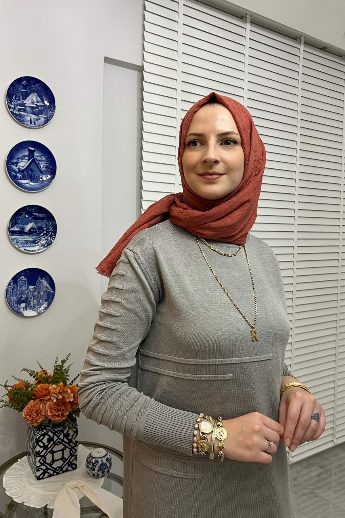 Cansın Siyah Triko Elbise - Rabia Şamlı | Tesettür Giyim, Elbise ve Kadın Giyim Modası