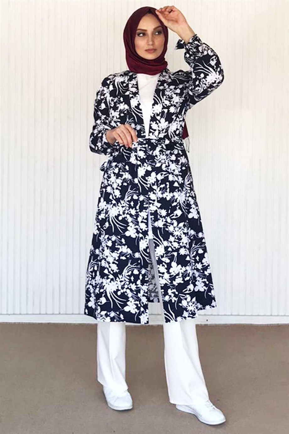 Çiçek Desenli Kimono