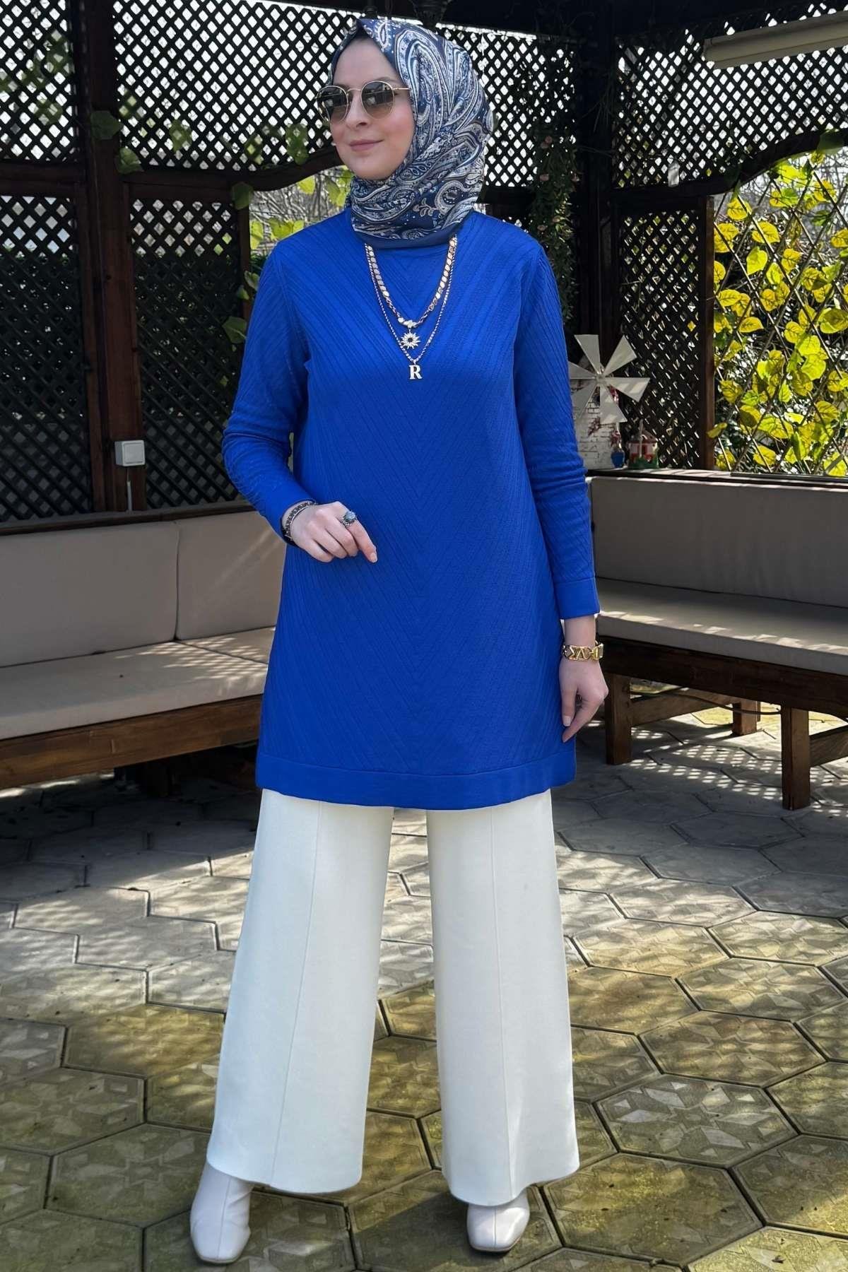 Arzu Triko Tunik Antrasit | Rabia Şamlı | Tesettür Giyim, Elbise ve Kadın Giyim Modası
