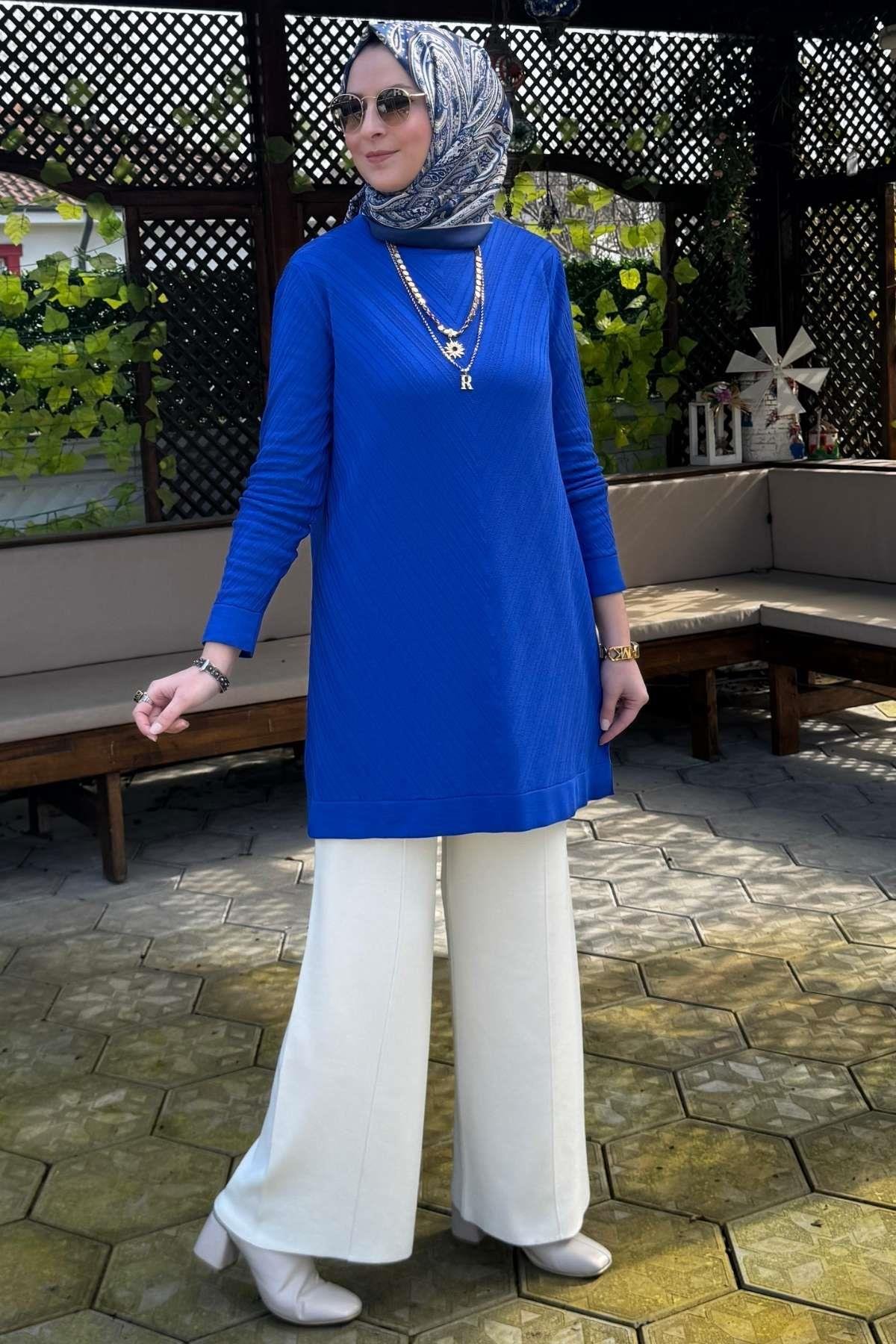 Arzu Triko Tunik Antrasit | Rabia Şamlı | Tesettür Giyim, Elbise ve Kadın Giyim Modası