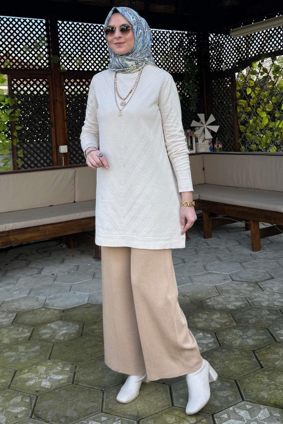 Arzu Triko Tunik Antrasit | Rabia Şamlı | Tesettür Giyim, Elbise ve Kadın Giyim Modası