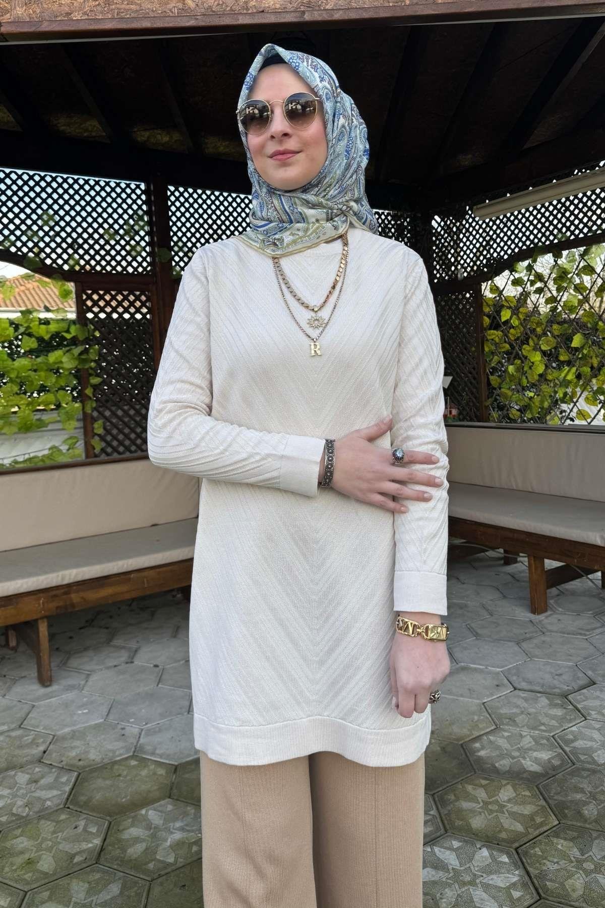Arzu Triko Tunik Antrasit | Rabia Şamlı | Tesettür Giyim, Elbise ve Kadın Giyim Modası