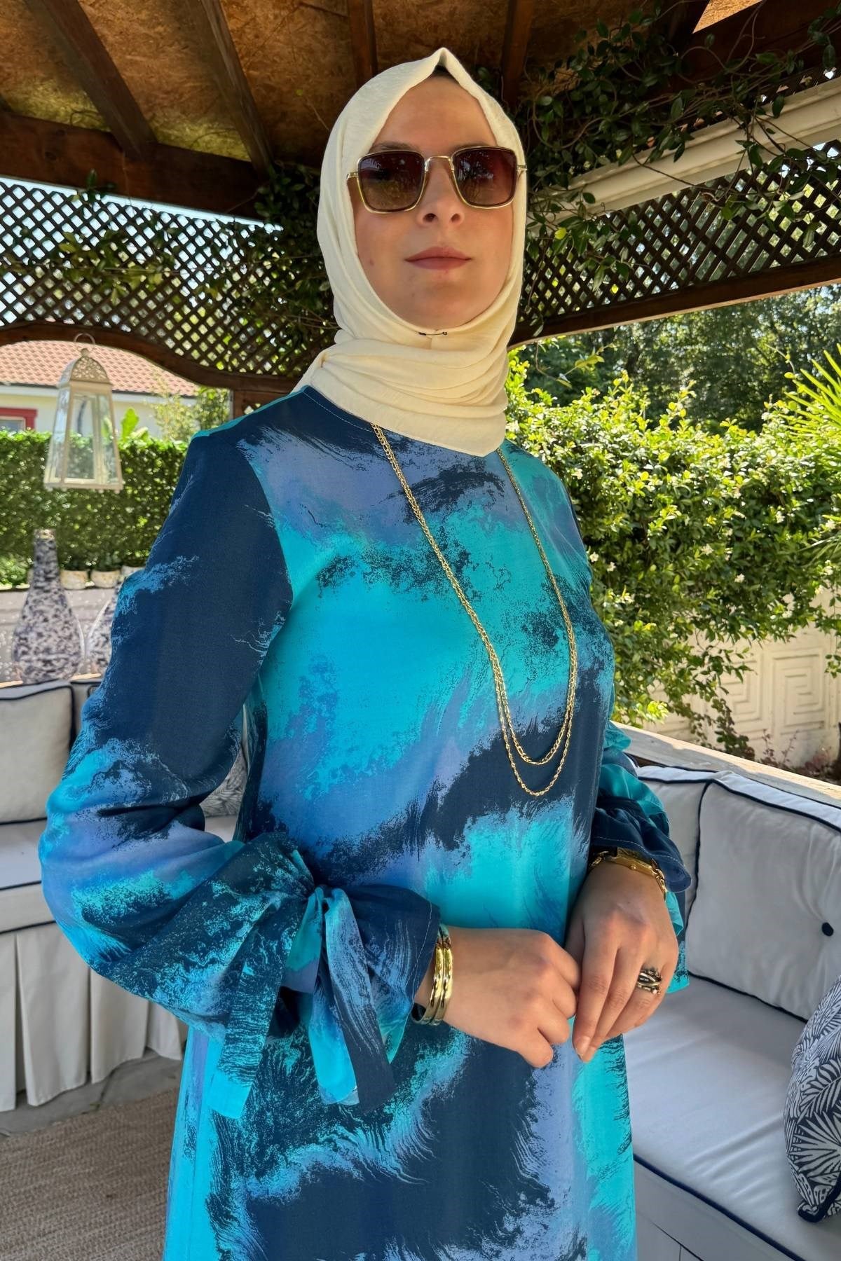 Nehir Elbise Saks | Rabia Şamlı | Tesettür Giyim, Elbise ve Kadın Giyim Modası