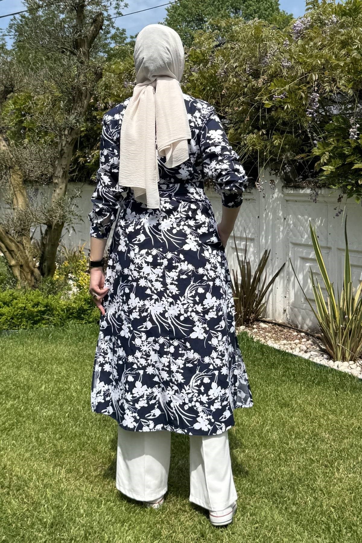 Doğa Siyah Tunik | Rabia Şamlı | Tesettür Giyim, Elbise ve Kadın Giyim Modası