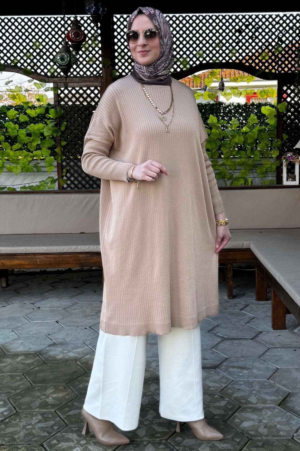 Dora Triko Tunik Siyah | Rabia Şamlı | Tesettür Giyim, Elbise ve Kadın Giyim Modası