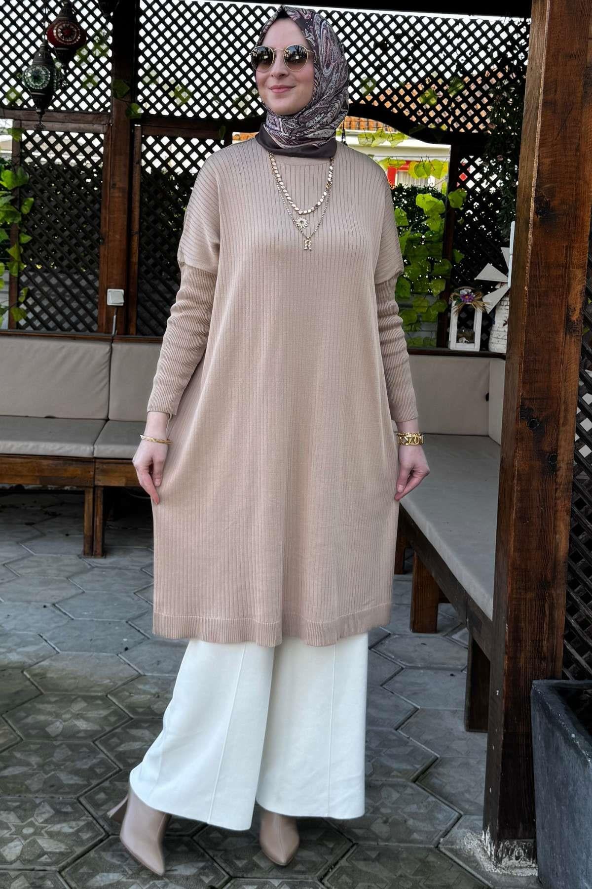 Dora Triko Tunik Siyah | Rabia Şamlı | Tesettür Giyim, Elbise ve Kadın Giyim Modası
