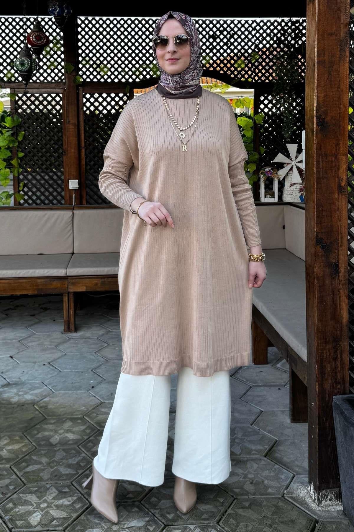Dora Triko Tunik Siyah | Rabia Şamlı | Tesettür Giyim, Elbise ve Kadın Giyim Modası