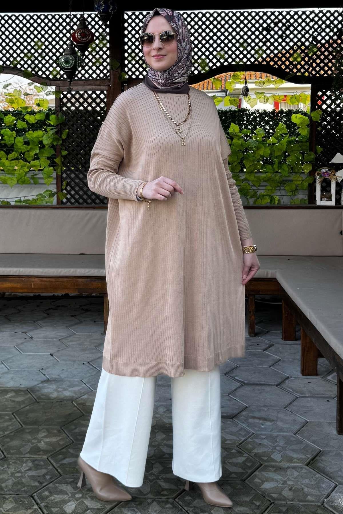 Dora Triko Tunik Siyah | Rabia Şamlı | Tesettür Giyim, Elbise ve Kadın Giyim Modası