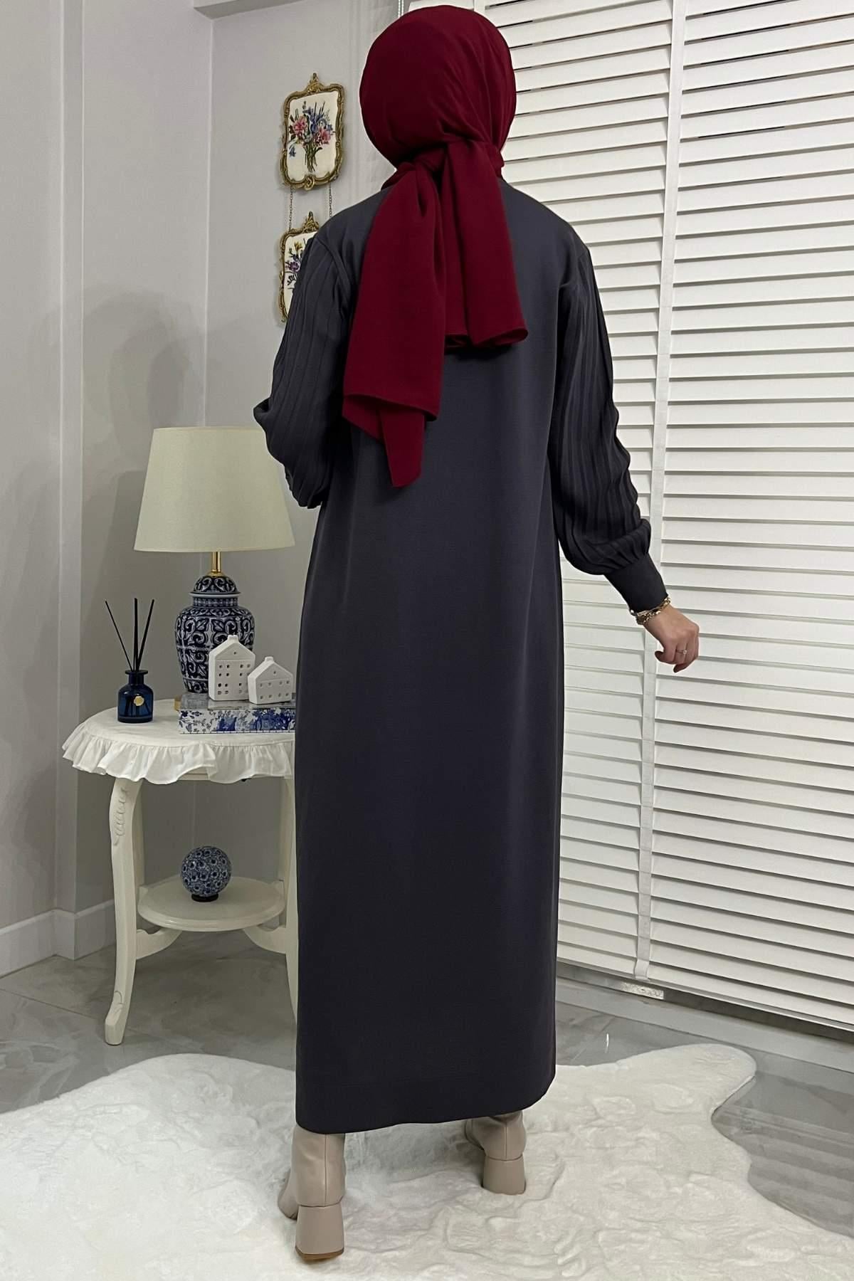 Ecem Pembe Triko Elbise - Rabia Şamlı | Tesettür Giyim, Elbise ve Kadın Giyim Modası