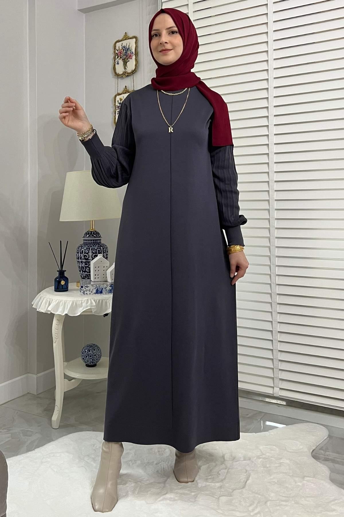 Ecem Pembe Triko Elbise - Rabia Şamlı | Tesettür Giyim, Elbise ve Kadın Giyim Modası