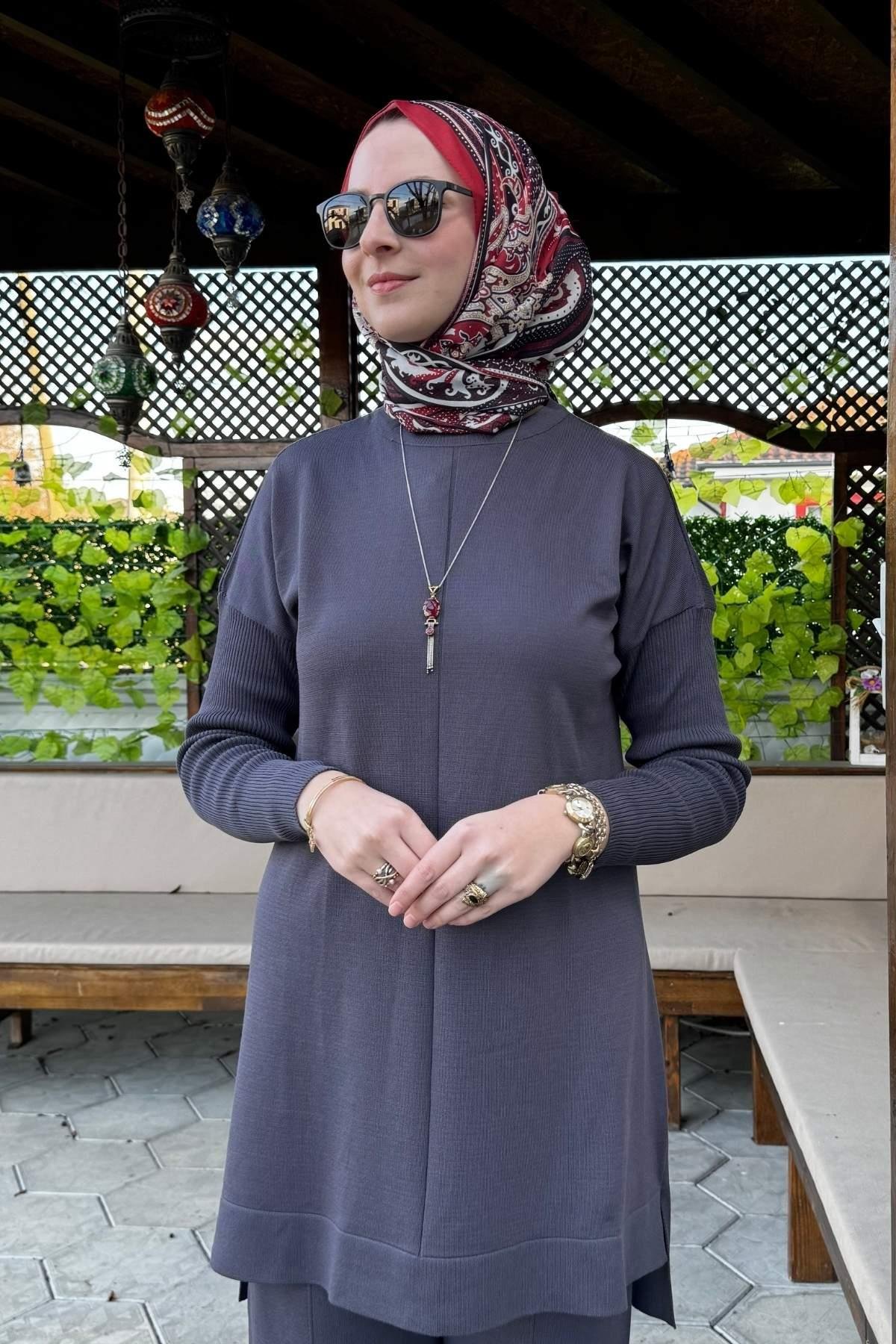 Elfida Camel Triko Takım | Rabia Şamlı | Tesettür Giyim, Elbise ve Kadın Giyim Modası