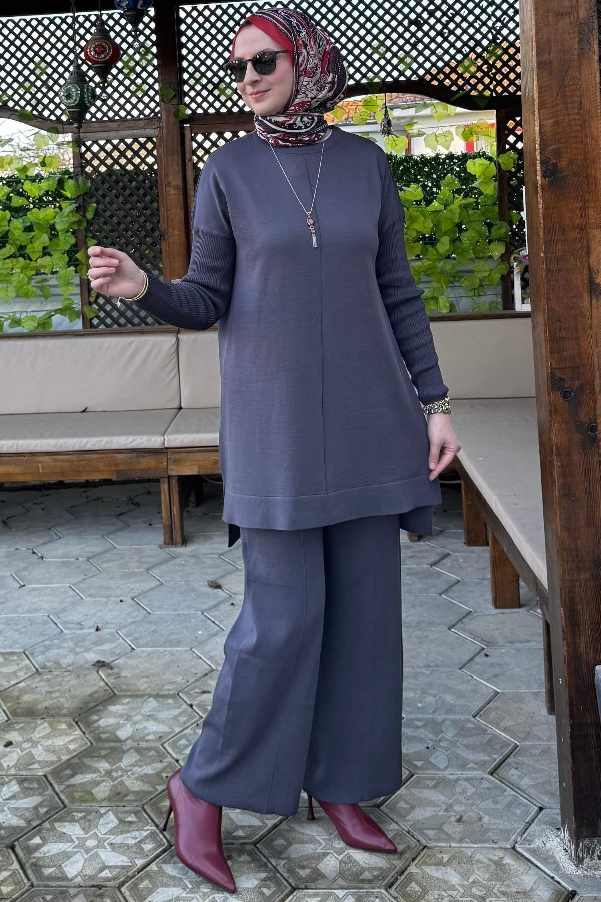 Elfida Camel Triko Takım | Rabia Şamlı | Tesettür Giyim, Elbise ve Kadın Giyim Modası
