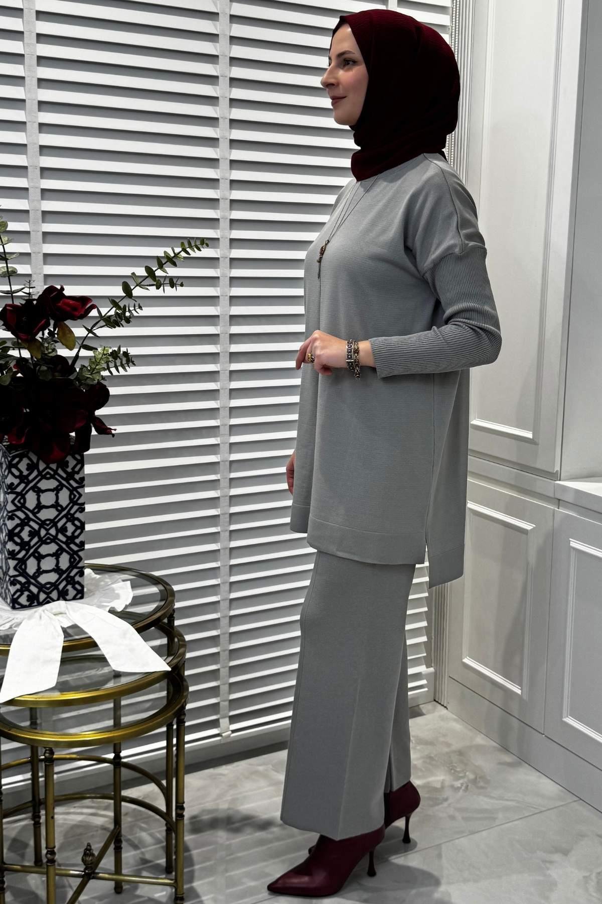 Elfida Camel Triko Takım | Rabia Şamlı | Tesettür Giyim, Elbise ve Kadın Giyim Modası