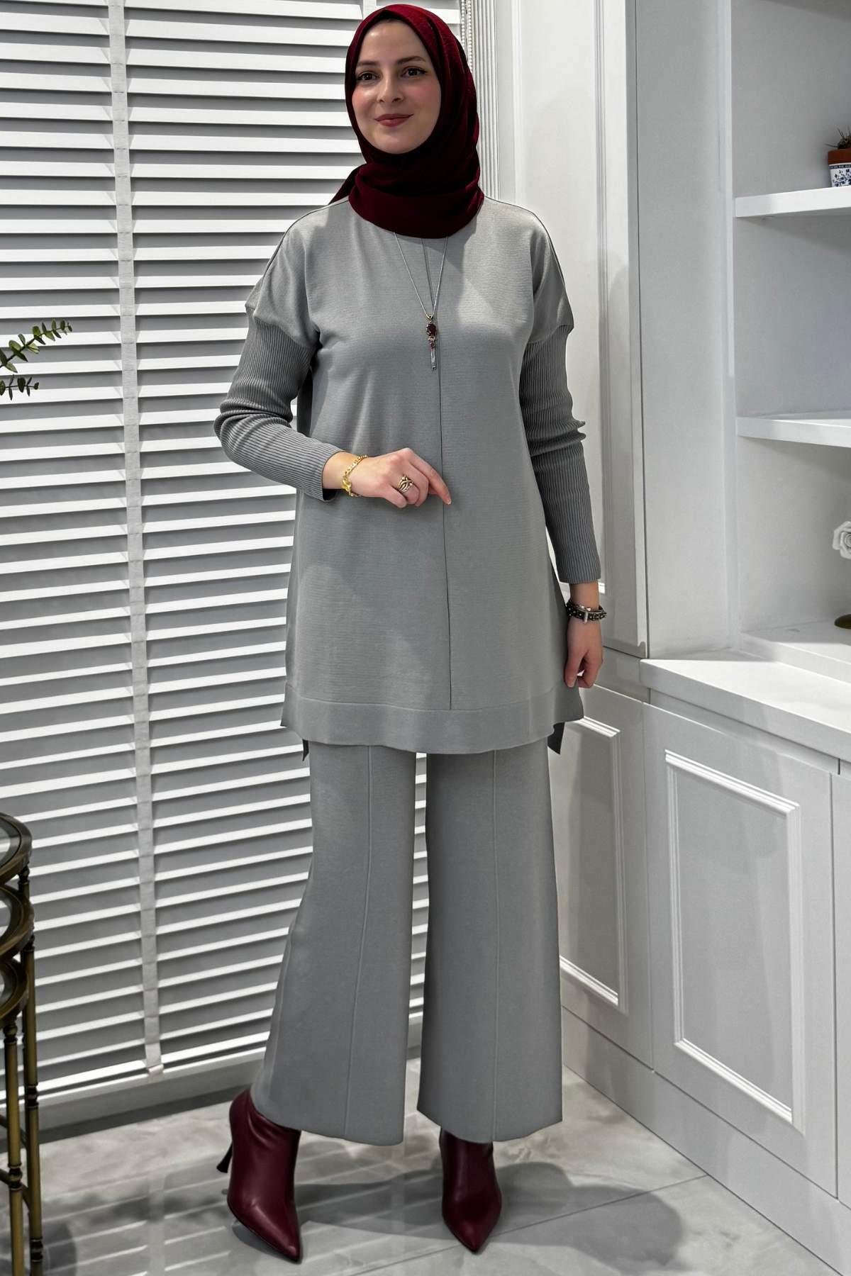 Elfida Camel Triko Takım | Rabia Şamlı | Tesettür Giyim, Elbise ve Kadın Giyim Modası