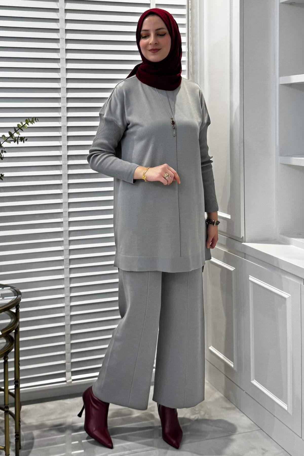 Elfida Camel Triko Takım | Rabia Şamlı | Tesettür Giyim, Elbise ve Kadın Giyim Modası
