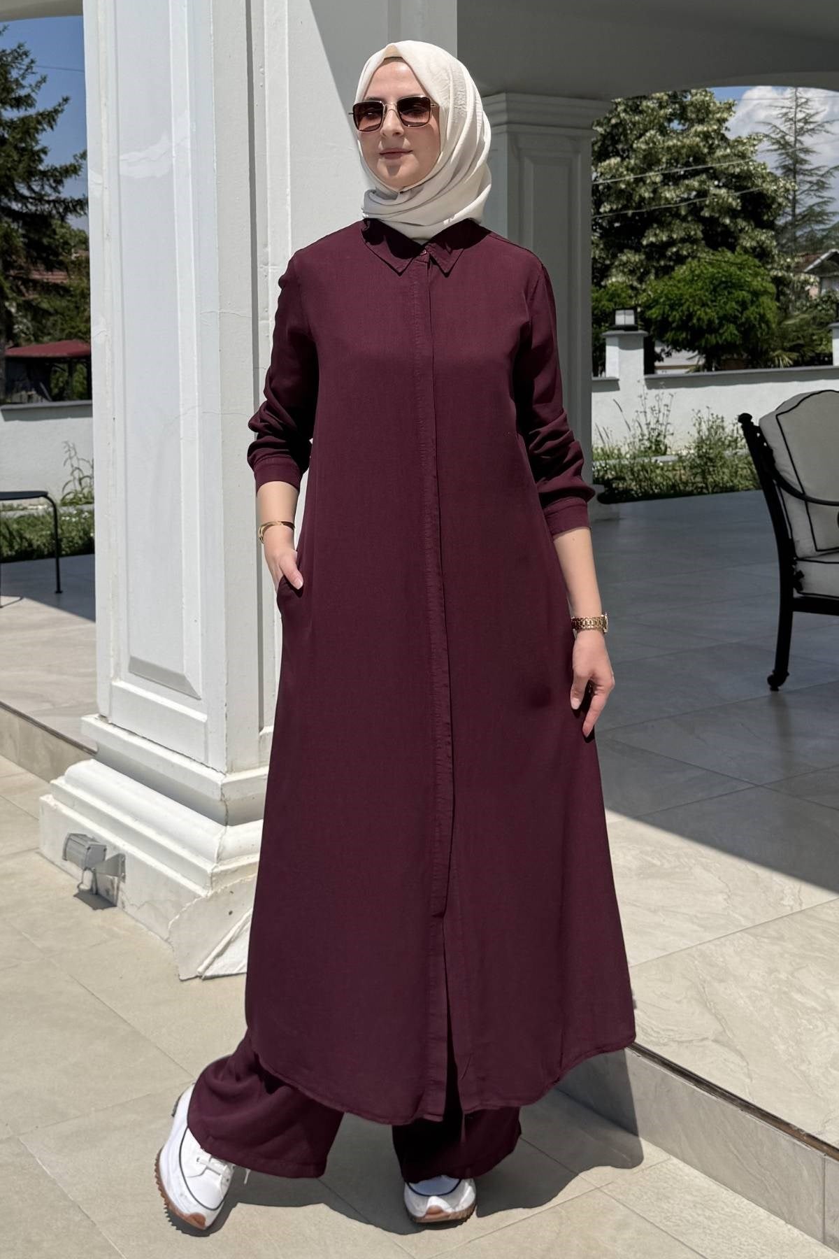 Ezgi Pantolonlu Takım Lacivert | Rabia Şamlı | Tesettür Giyim, Elbise ve Kadın Giyim Modası