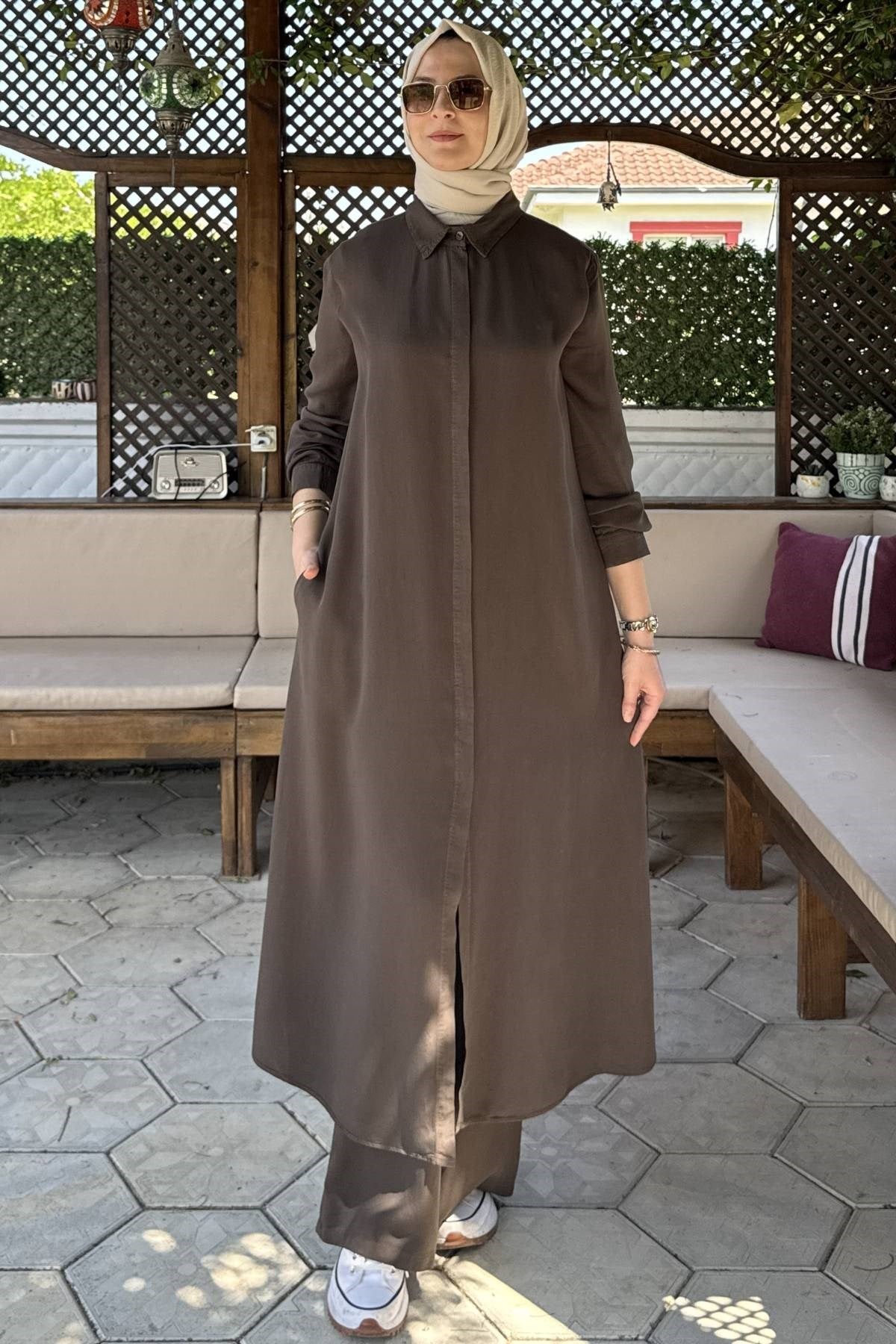 Elif Pantolonlu Takım Bordo | Rabia Şamlı | Tesettür Giyim, Elbise ve Kadın Giyim Modası