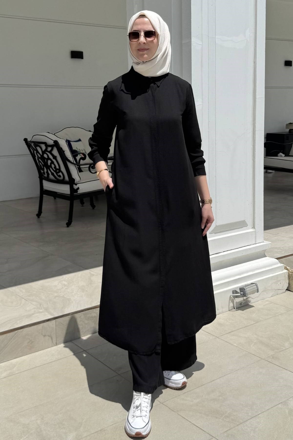 Ezgi Pantolonlu Takım Lacivert | Rabia Şamlı | Tesettür Giyim, Elbise ve Kadın Giyim Modası