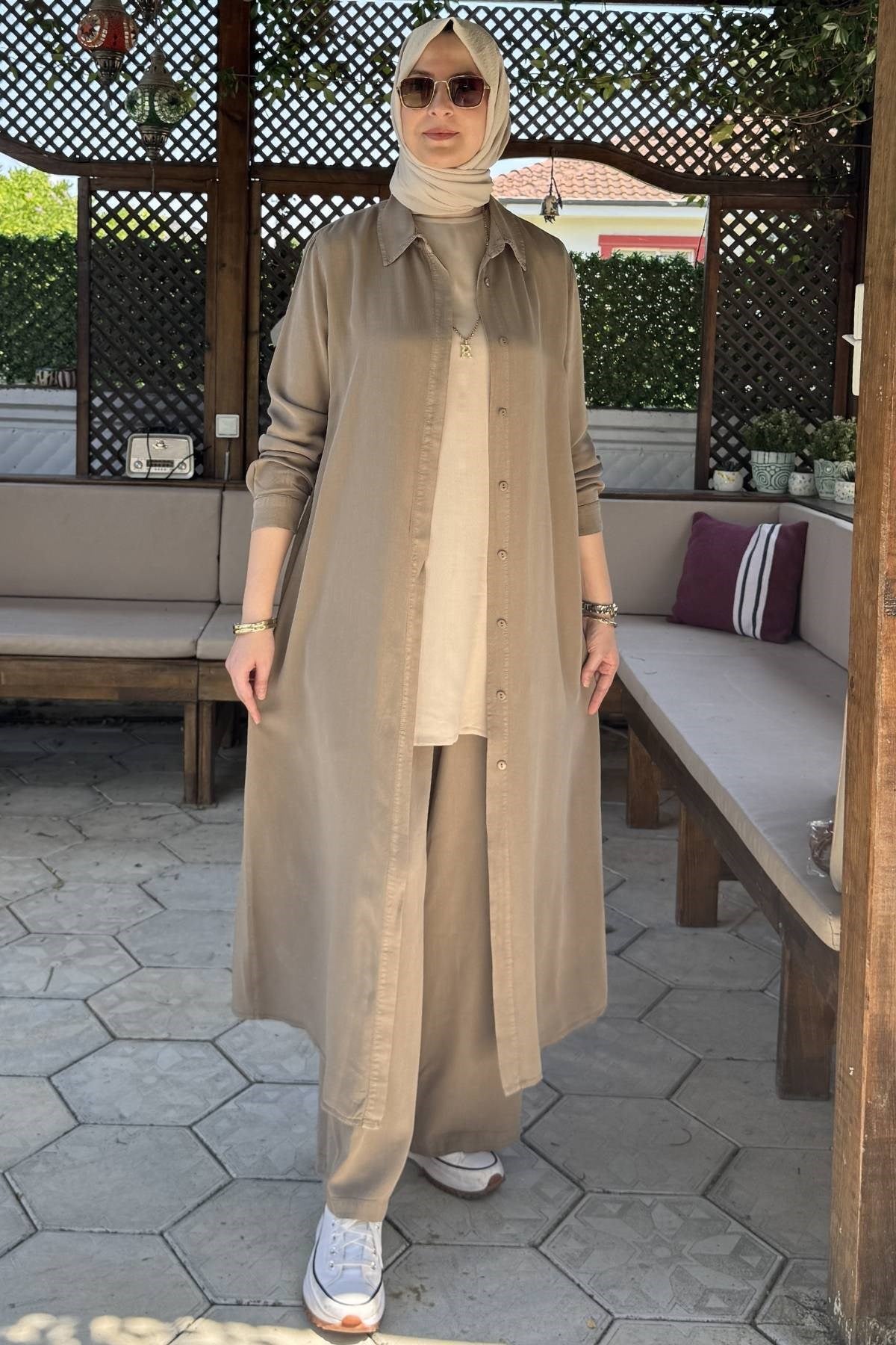 Elif Pantolonlu Takım Bordo | Rabia Şamlı | Tesettür Giyim, Elbise ve Kadın Giyim Modası