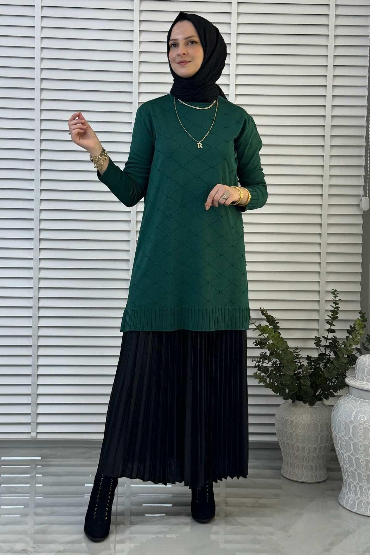 Siyah Plise Etek | Rabia Şamlı | Tesettür Giyim, Elbise ve Kadın Giyim Modası