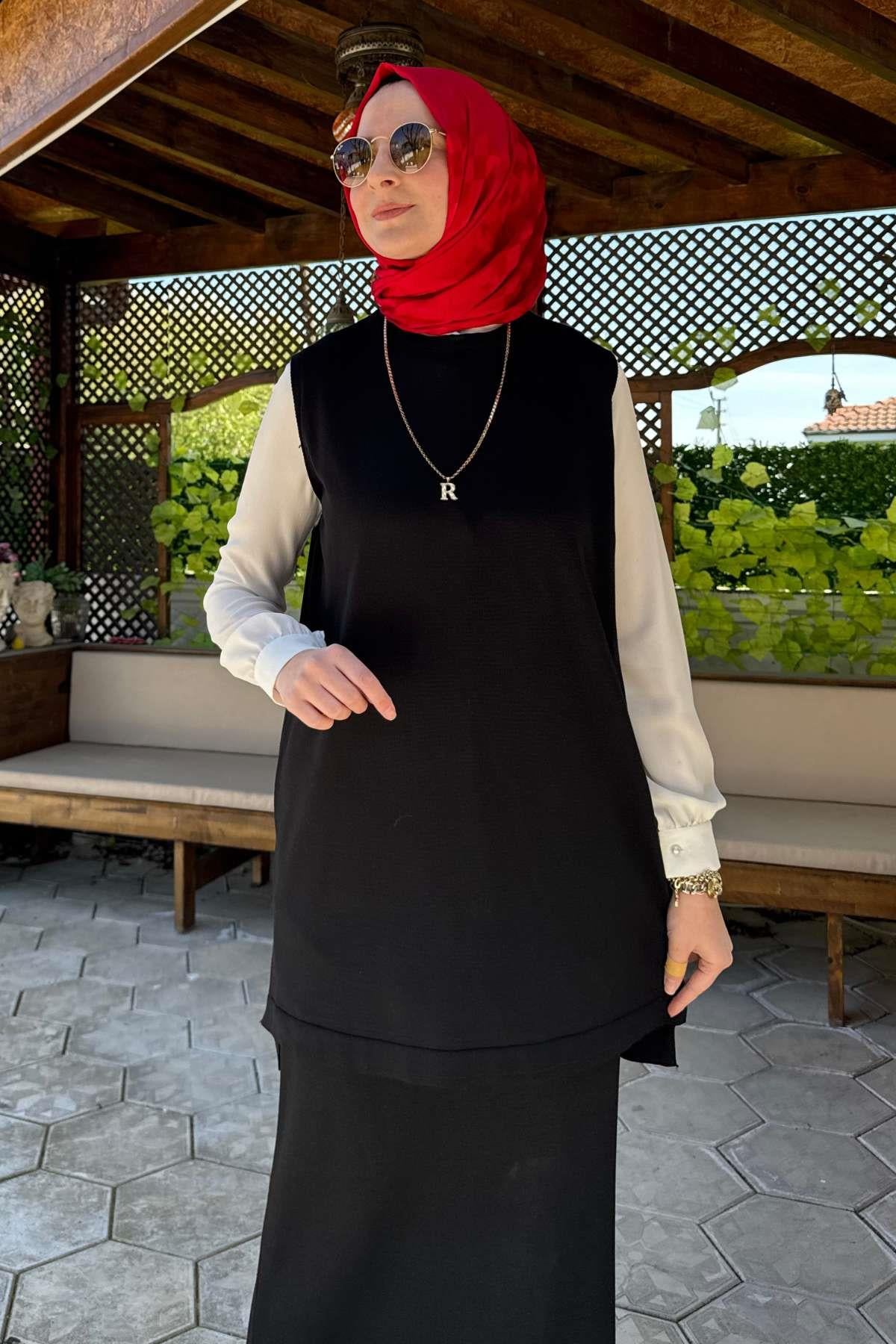 Sezen Triko Takım Kahve | Rabia Şamlı | Tesettür Giyim, Elbise ve Kadın Giyim Modası