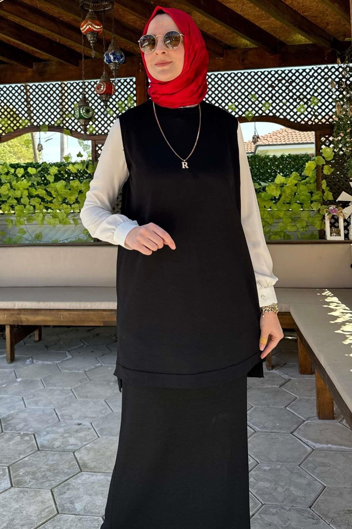 Sezen Triko Takım Kahve | Rabia Şamlı | Tesettür Giyim, Elbise ve Kadın Giyim Modası