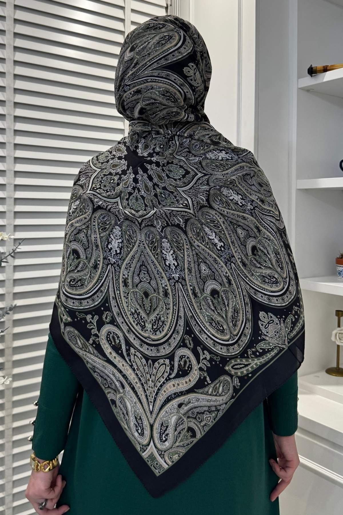 Etro Desenli Pamuk Şal B11 | Rabia Şamlı | Tesettür Giyim, Elbise ve Kadın Giyim Modası
