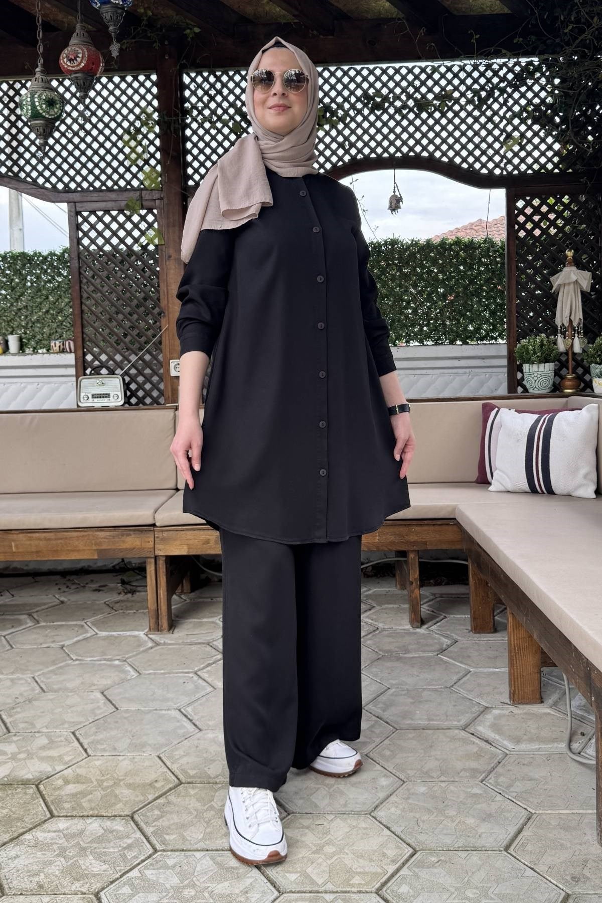 Başak Pantolonlu Takım Taş | Rabia Şamlı | Tesettür Giyim, Elbise ve Kadın Giyim Modası