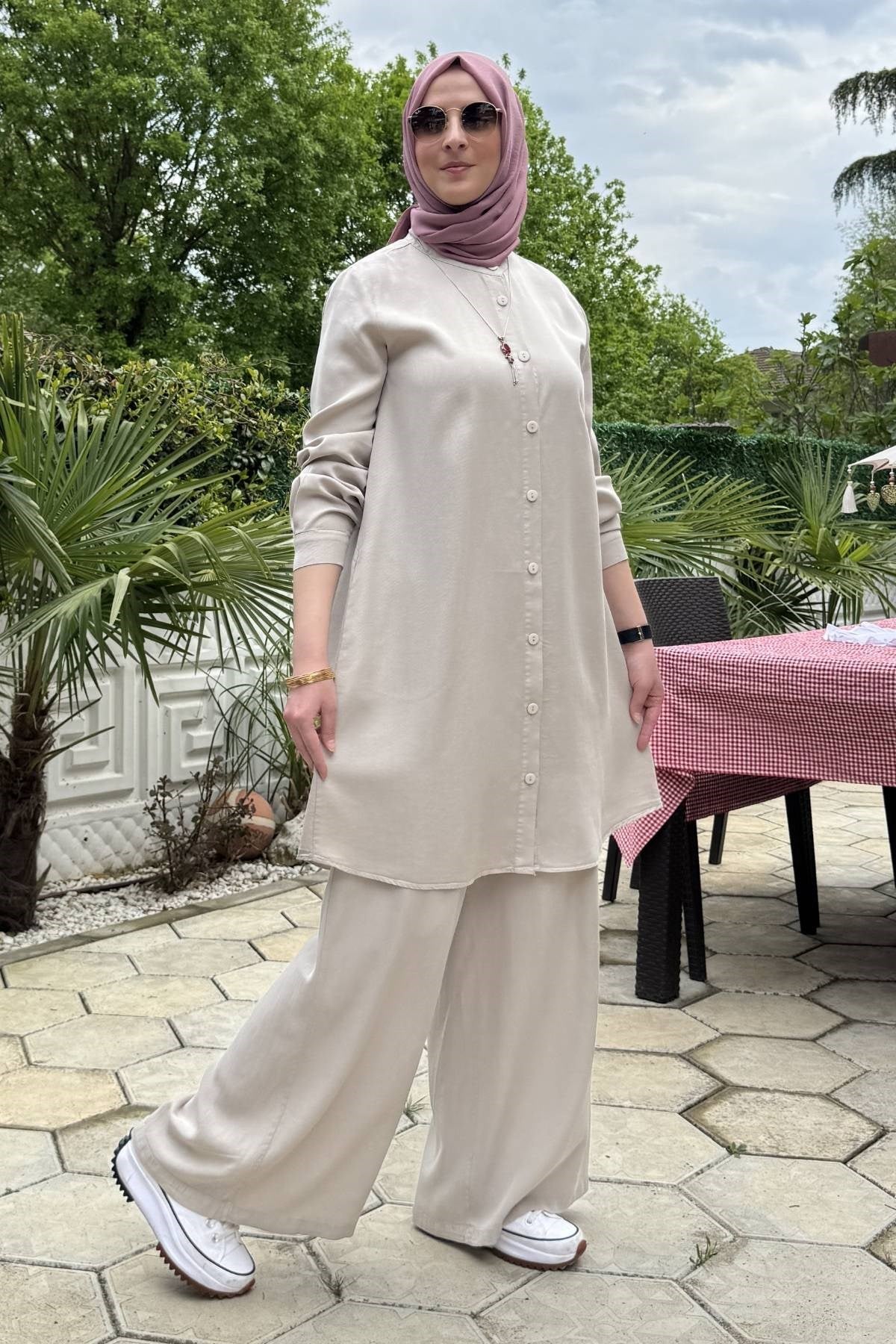 Başak Pantolonlu Takım Taş | Rabia Şamlı | Tesettür Giyim, Elbise ve Kadın Giyim Modası
