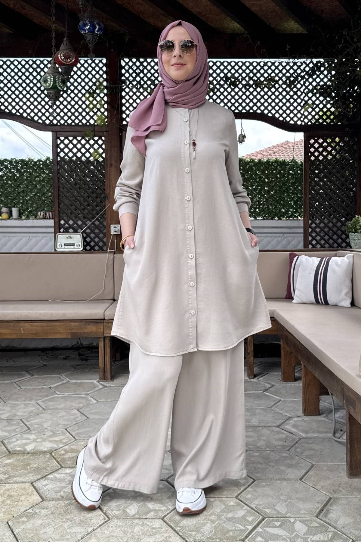 Başak Pantolonlu Takım Taş | Rabia Şamlı | Tesettür Giyim, Elbise ve Kadın Giyim Modası