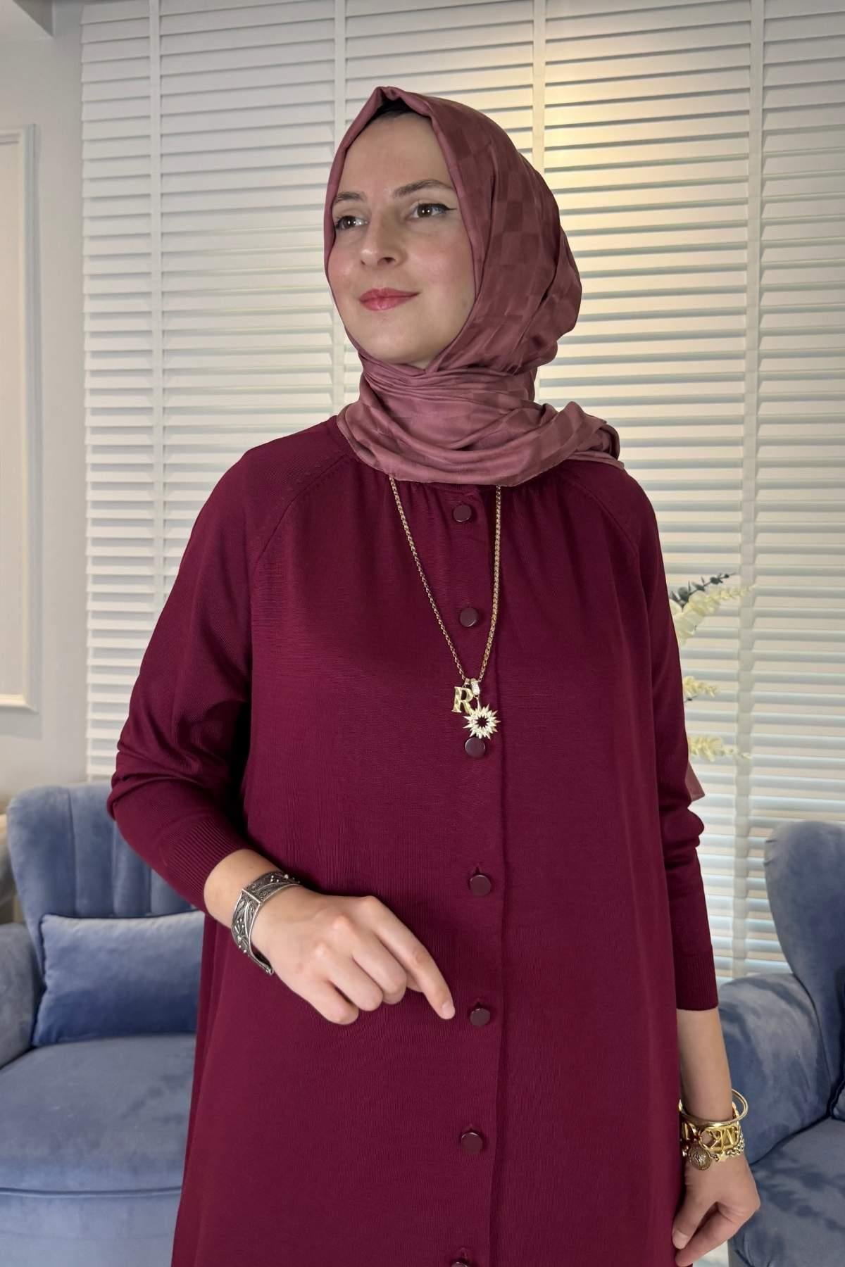 Manolya Camel Triko Hırka | Rabia Şamlı | Tesettür Giyim, Elbise ve Kadın Giyim Modası