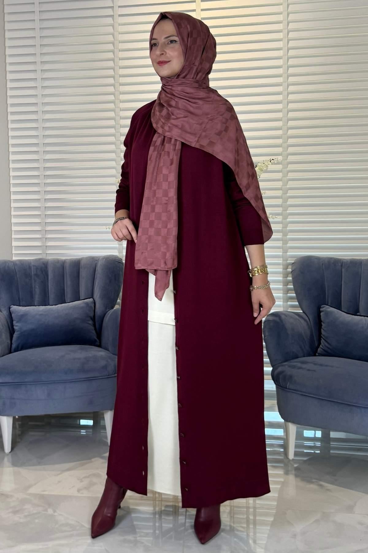 Manolya Camel Triko Hırka | Rabia Şamlı | Tesettür Giyim, Elbise ve Kadın Giyim Modası