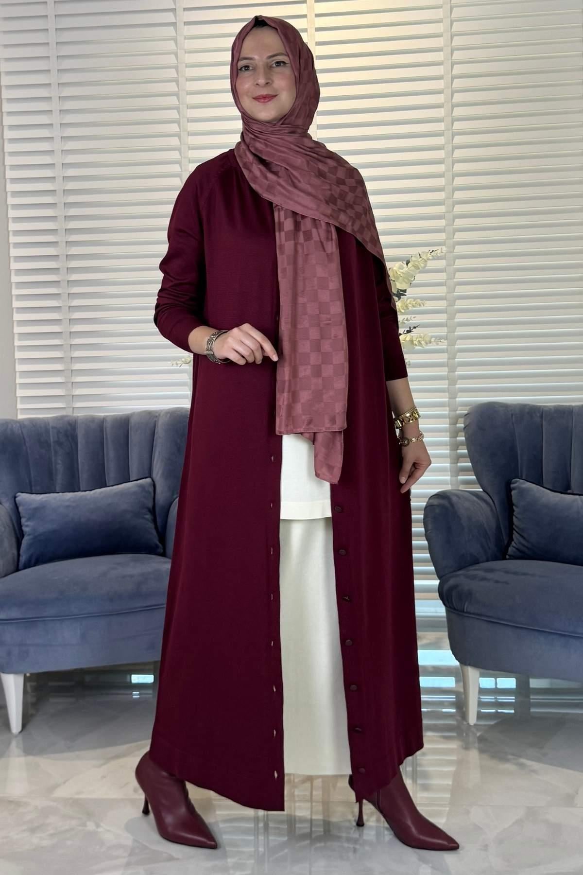 Manolya Camel Triko Hırka | Rabia Şamlı | Tesettür Giyim, Elbise ve Kadın Giyim Modası