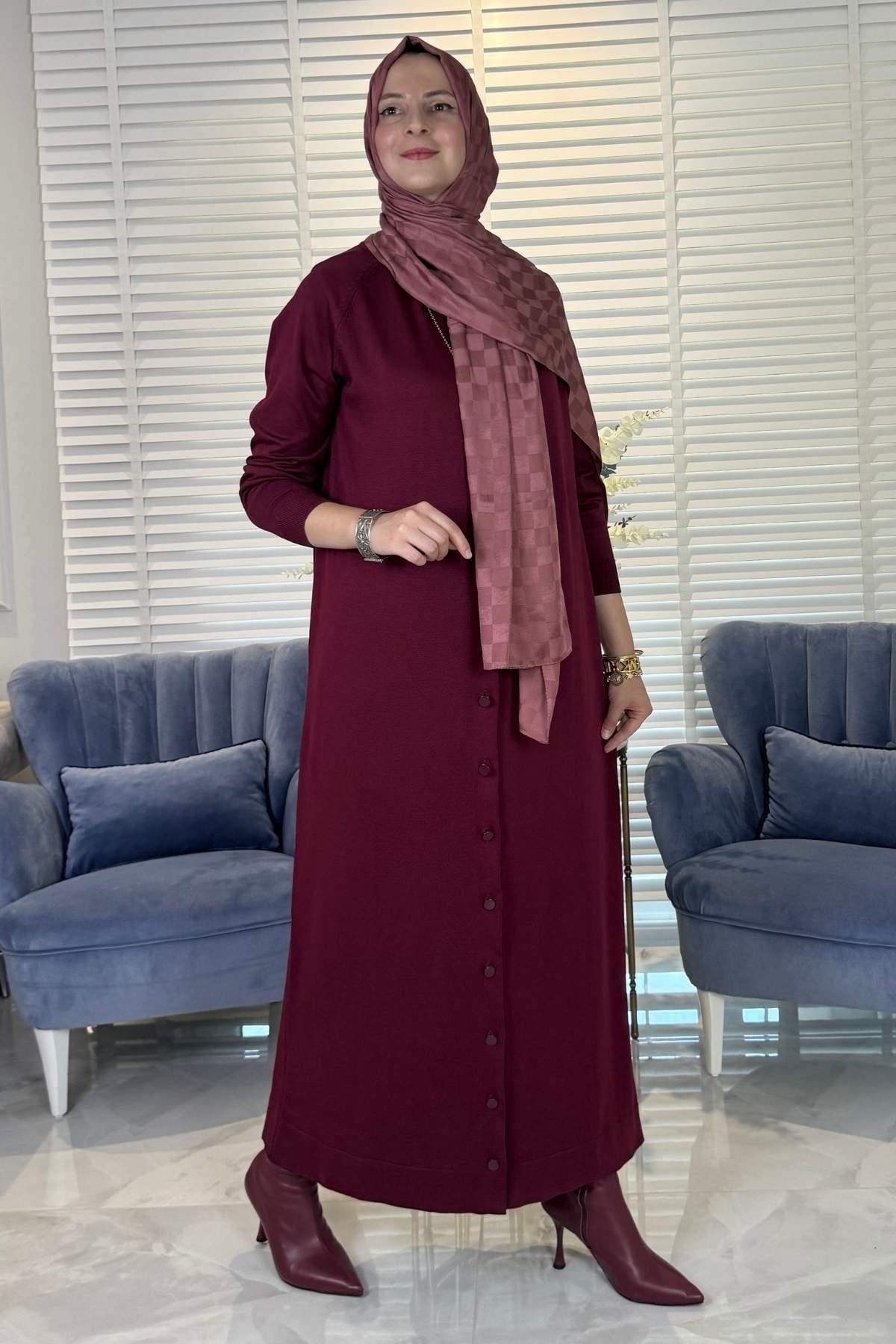 Manolya Camel Triko Hırka | Rabia Şamlı | Tesettür Giyim, Elbise ve Kadın Giyim Modası
