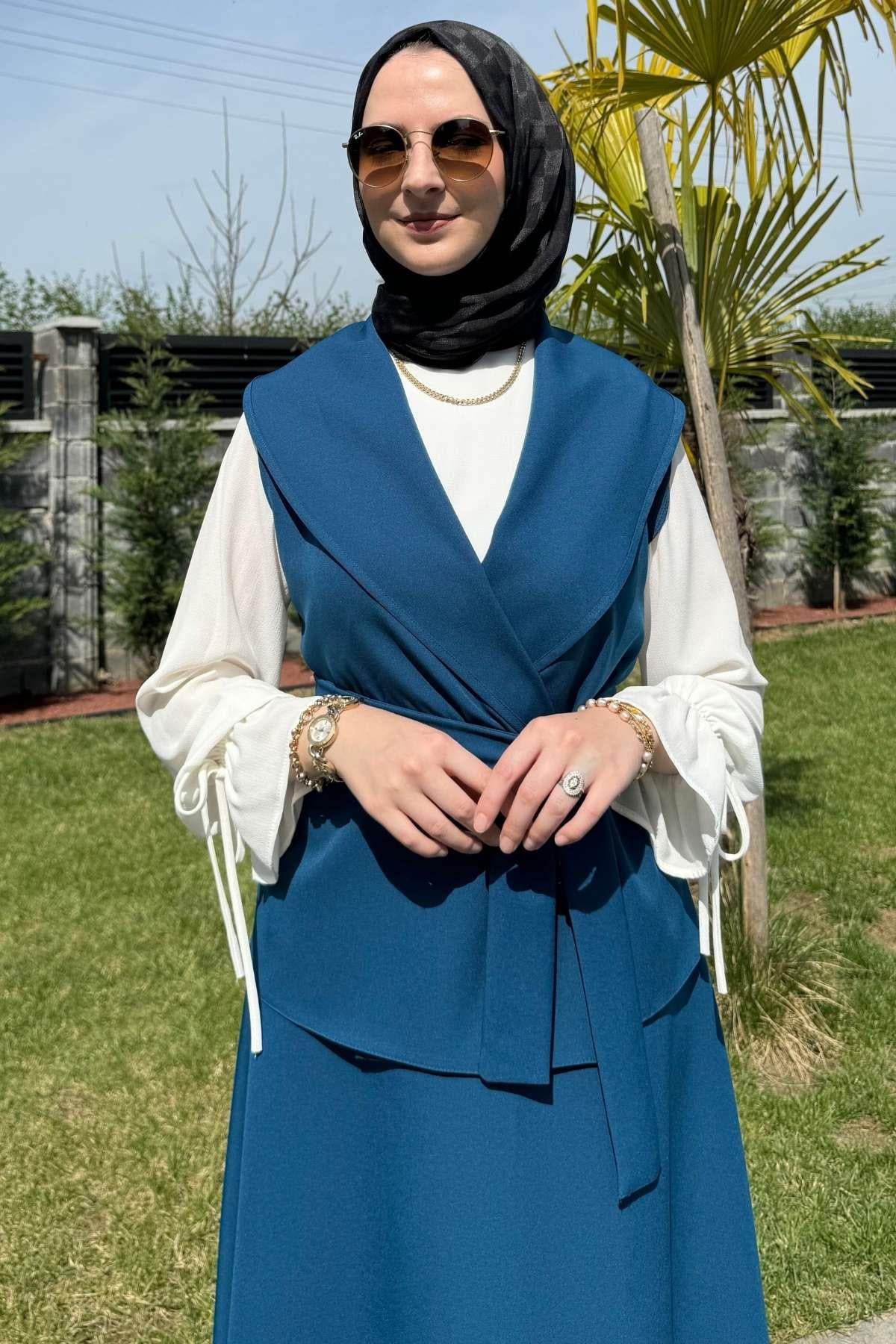 Bilge Kırmızı Triko Tunik | Rabia Şamlı | Tesettür Giyim, Elbise ve Kadın Giyim Modası