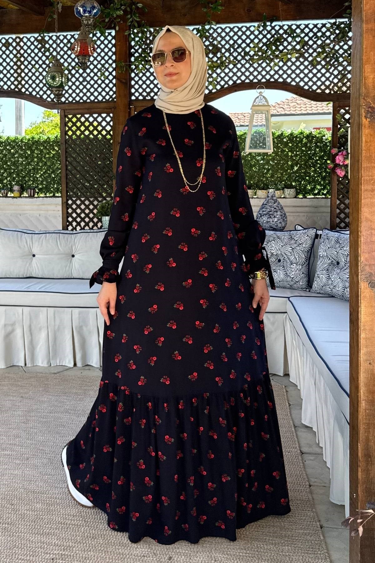 Nehir Elbise Saks | Rabia Şamlı | Tesettür Giyim, Elbise ve Kadın Giyim Modası