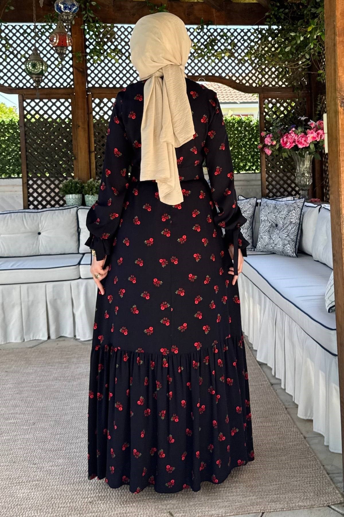 Nehir Elbise Saks | Rabia Şamlı | Tesettür Giyim, Elbise ve Kadın Giyim Modası