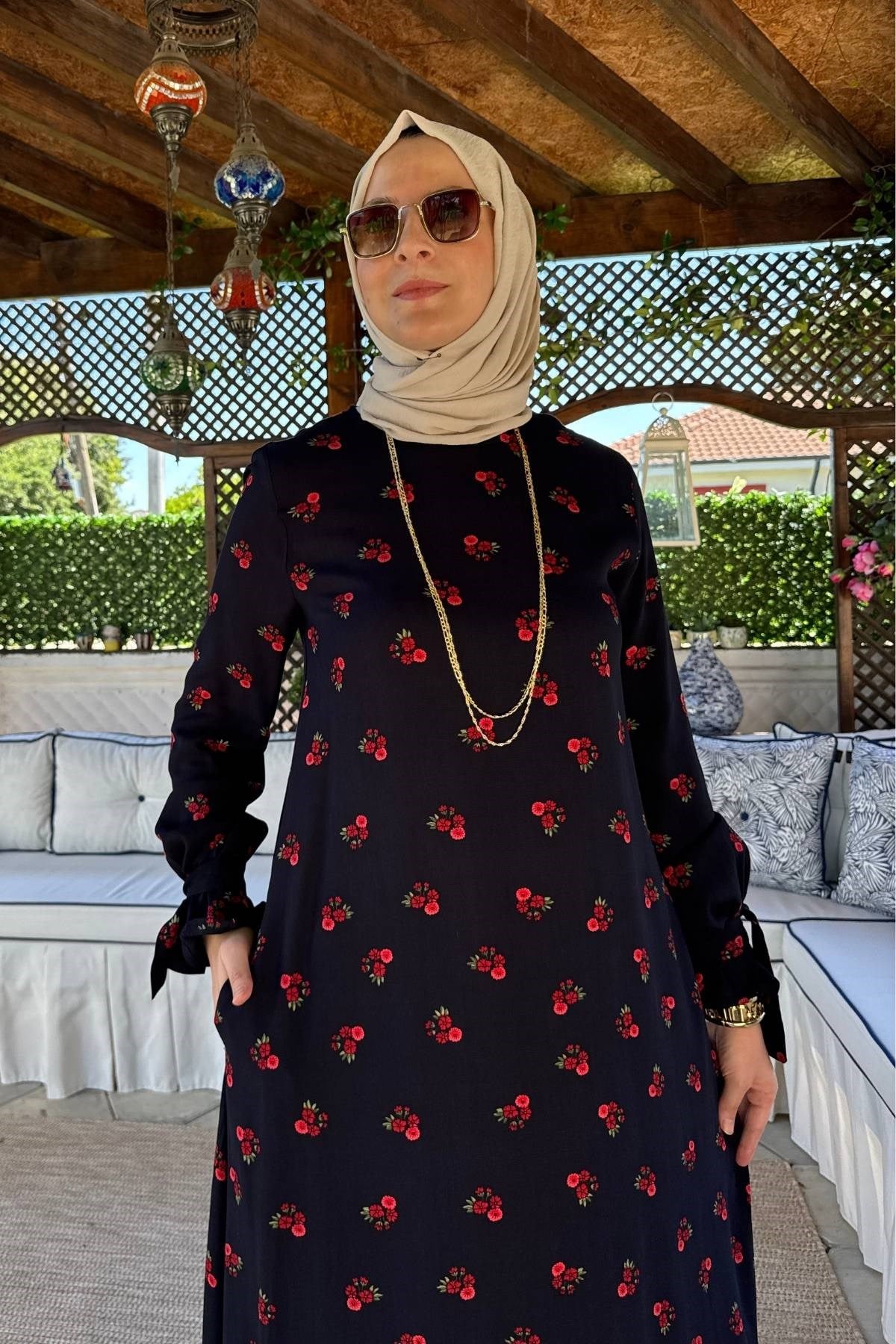 Nehir Elbise Saks | Rabia Şamlı | Tesettür Giyim, Elbise ve Kadın Giyim Modası