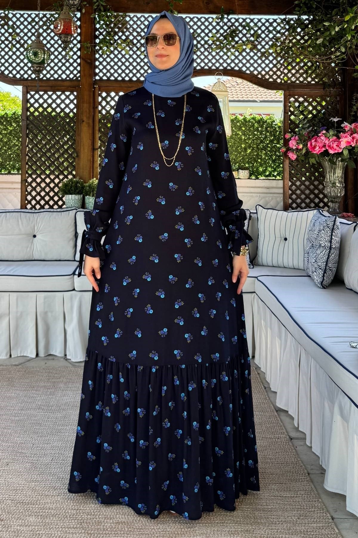 Nehir Elbise Saks | Rabia Şamlı | Tesettür Giyim, Elbise ve Kadın Giyim Modası