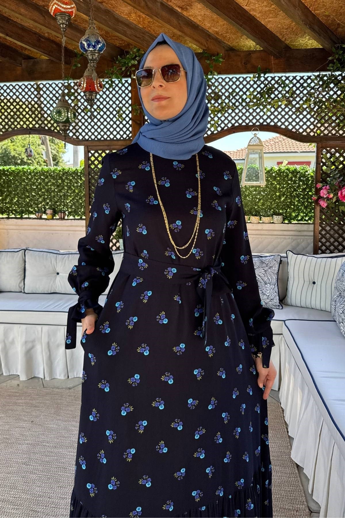 Nehir Elbise Saks | Rabia Şamlı | Tesettür Giyim, Elbise ve Kadın Giyim Modası