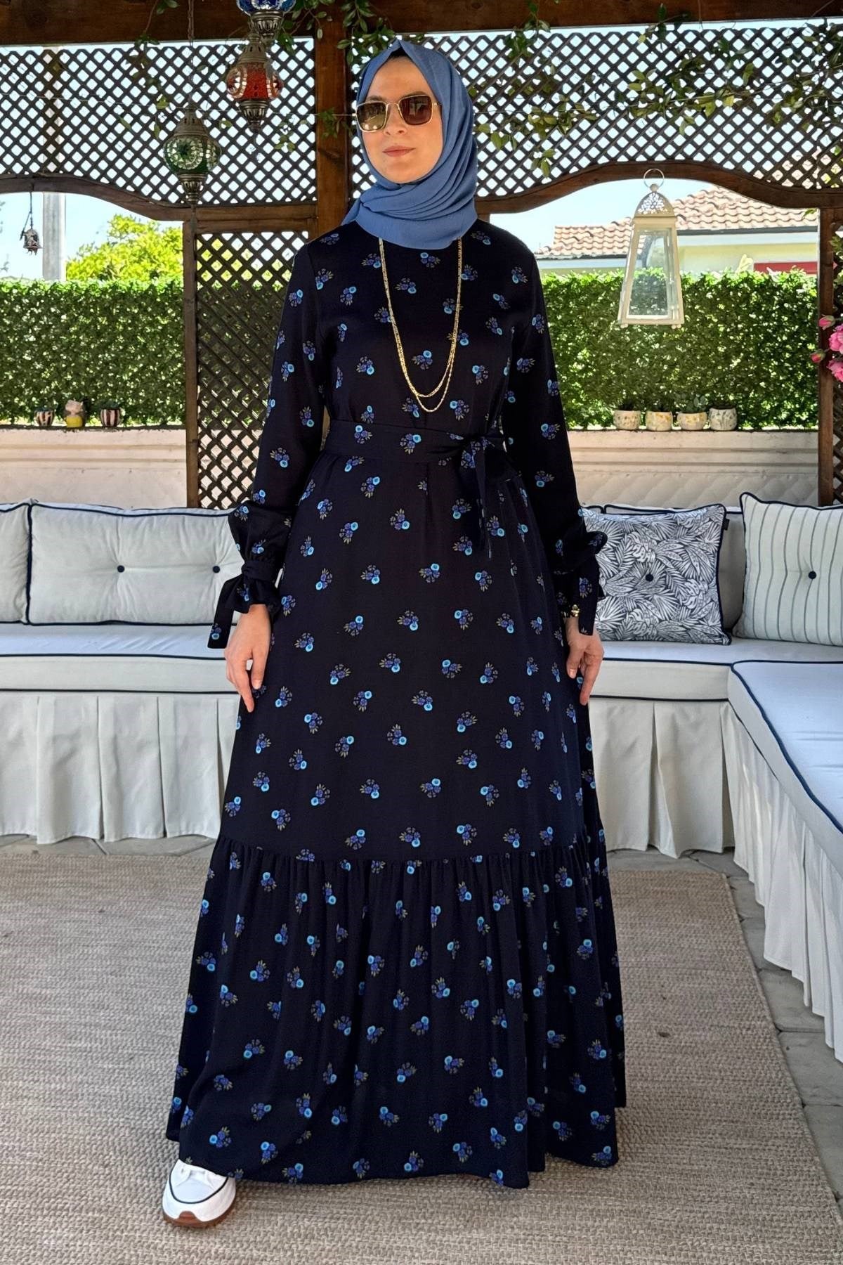 Nehir Elbise Saks | Rabia Şamlı | Tesettür Giyim, Elbise ve Kadın Giyim Modası