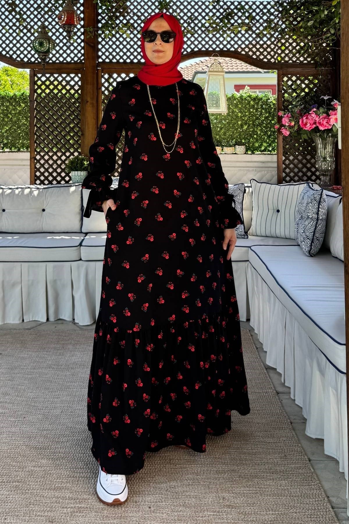 Nehir Elbise Saks | Rabia Şamlı | Tesettür Giyim, Elbise ve Kadın Giyim Modası